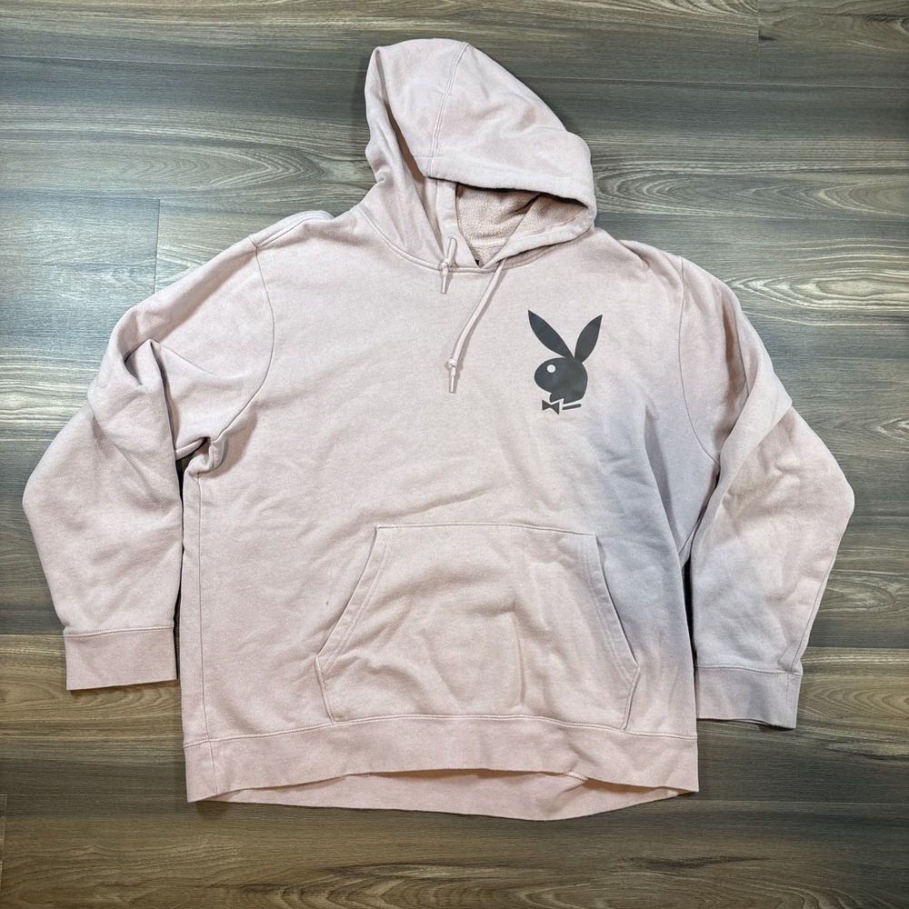 Playboy By Pacsun Mauve Reflective Bunny Logo Hoodie Men's Size XL